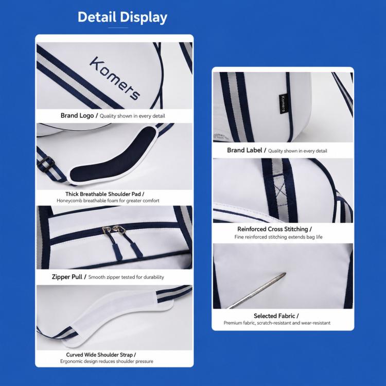 Borsa sportiva da tennis Komers Professional ad alta capacità e resistente all'acqua, K372