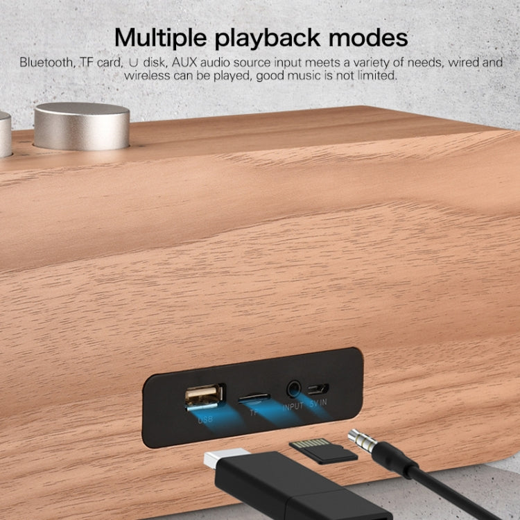 Subwoofer Bluetooth Q7 in Legno con Slot TF e AUX 3.5 mm