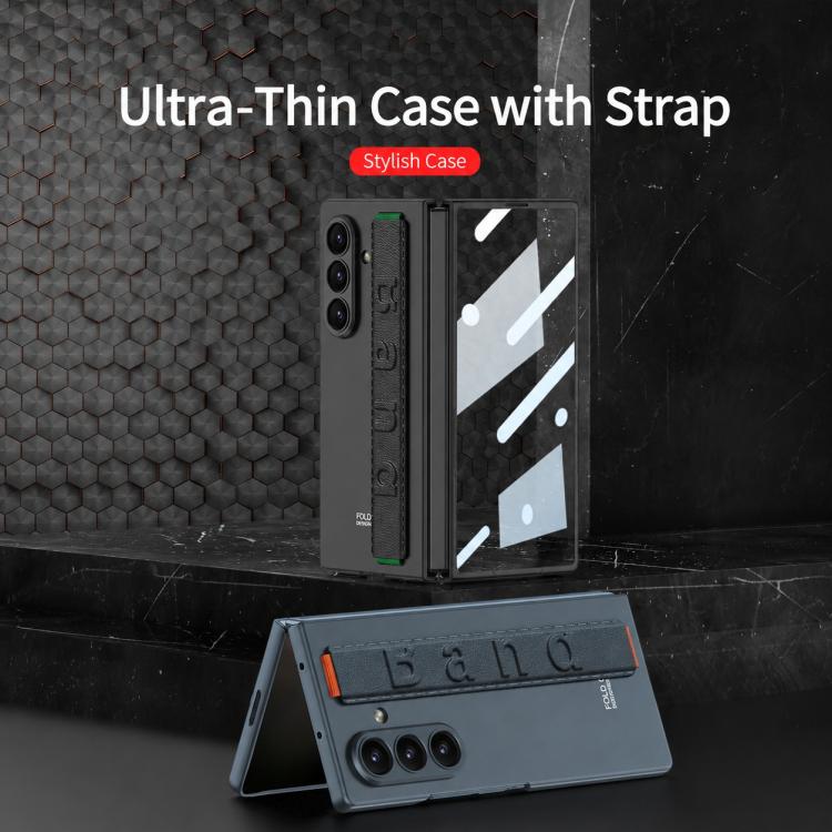 Custodia per telefono antiurto con cinturino da polso ultrasottile integrato GKK, For Galaxy Z Fold8 Ultra 5G