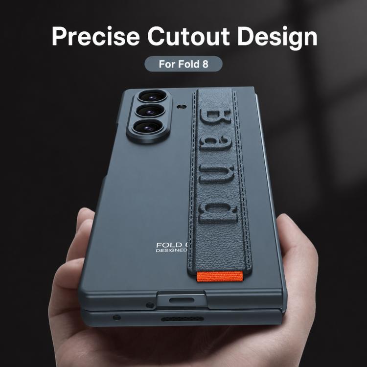 Custodia per telefono antiurto con cinturino da polso ultrasottile integrato GKK, For Galaxy Z Fold8 Ultra 5G