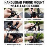 Supporto per navigatore per telefono da moto, CH11-Rearview Mirror, CH12-Handlebar