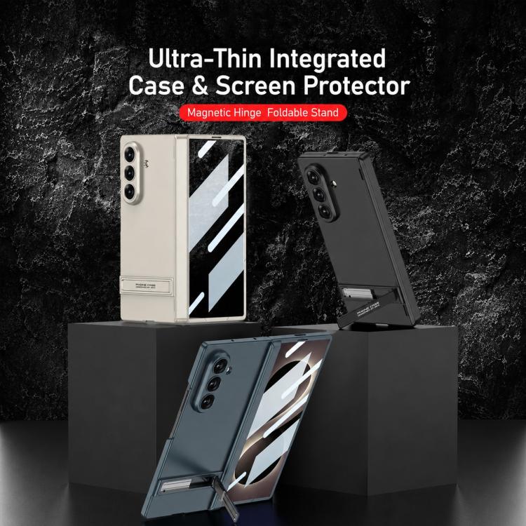 Custodia per telefono GKK Triumph ultra sottile a copertura totale con supporto magnetico integrato e chiusura a scatto., For Galaxy Z Fold8 Ultra 5G