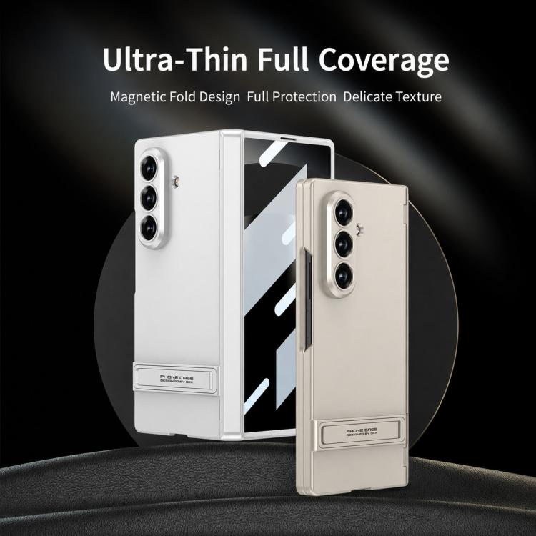 Custodia per telefono GKK Triumph ultra sottile a copertura totale con supporto magnetico integrato e chiusura a scatto., For Galaxy Z Fold8 Ultra 5G