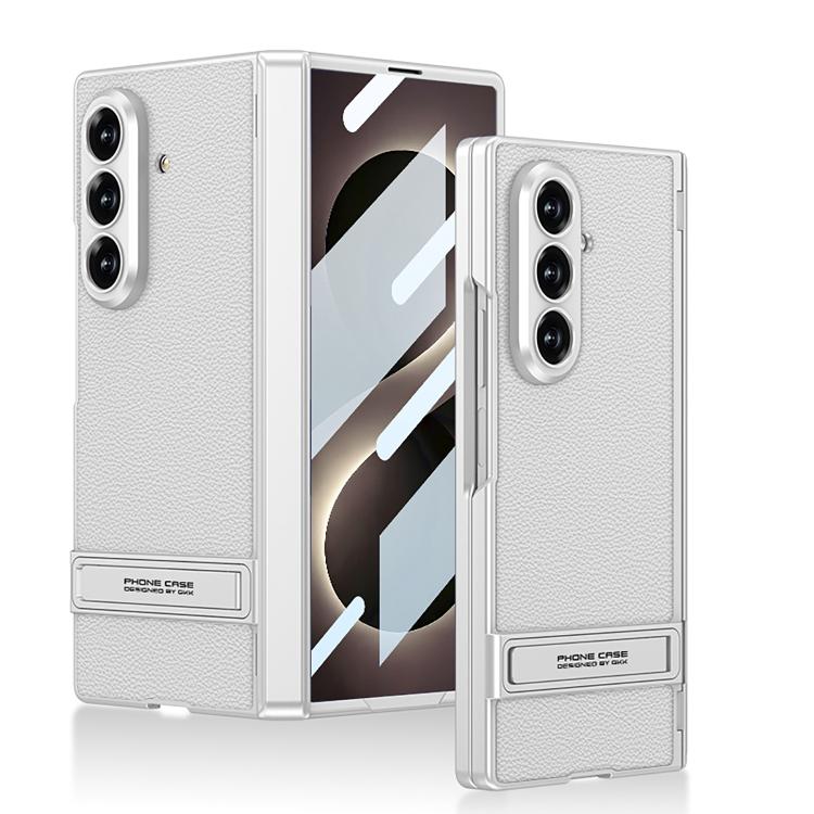 Custodia per telefono GKK integrata in similpelle effetto pelle Triumph con supporto magnetico integrato., For Galaxy Z Fold8 Ultra 5G