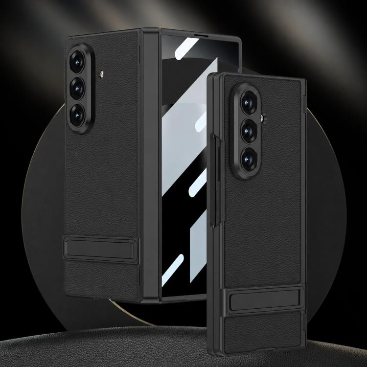 Custodia per telefono GKK integrata in similpelle effetto pelle Triumph con supporto magnetico integrato., For Galaxy Z Fold8 Ultra 5G