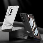 Custodia per telefono GKK integrata in similpelle effetto pelle Triumph con supporto magnetico integrato., For Galaxy Z Fold8 Ultra 5G