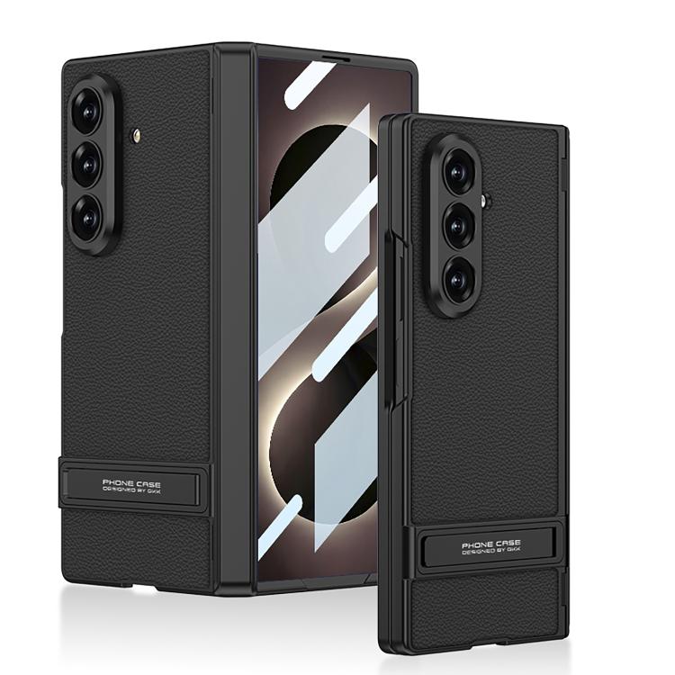 Custodia per telefono GKK integrata in similpelle effetto pelle Triumph con supporto magnetico integrato., For Galaxy Z Fold8 Ultra 5G