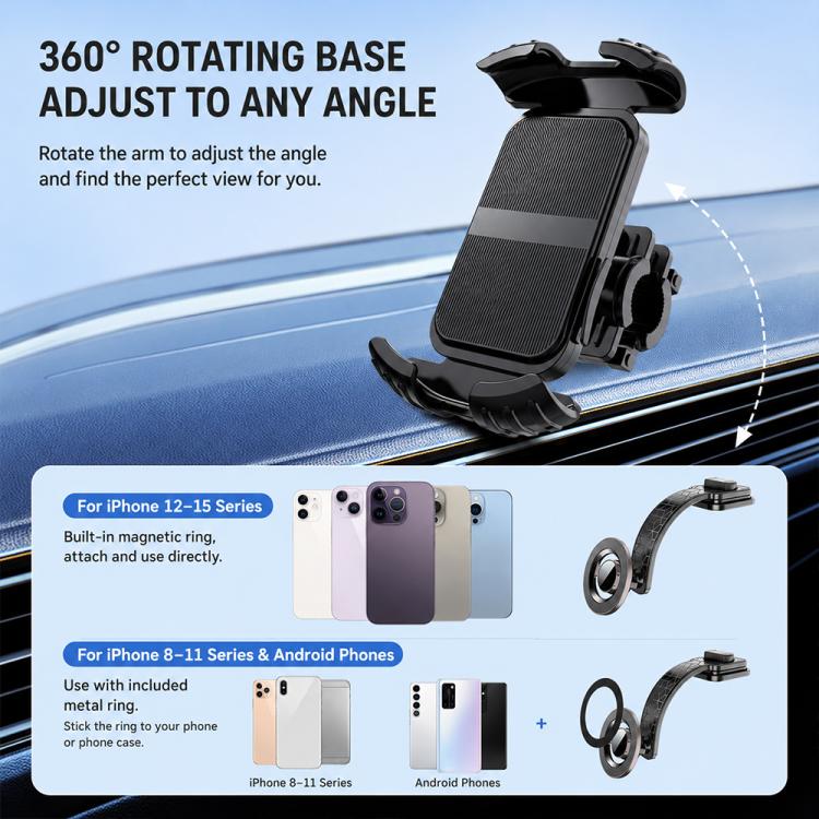 Supporto magnetico pieghevole per telefono da auto