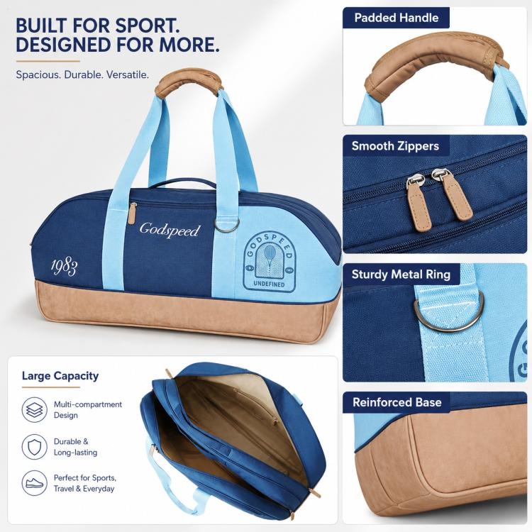 Borsa sportiva da esterno GODSPEED di grande capacità per basket e tennis., Pelta