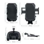 Supporto per telefono con clip girevole per auto, slot CD e blocco automatico, con scomparto per CD.