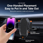 Supporto per telefono con clip girevole per auto, slot CD e blocco automatico, con scomparto per CD.