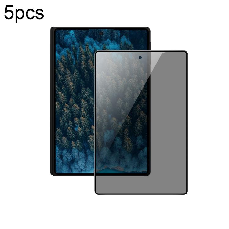 5 pezzi DUX DUCIS Pellicola in vetro temperato anti-spia HD da 0,33 mm 9H in alluminio, For Galaxy Z Fold8 5G, For Galaxy Z Fold8 Ultra 5G, For Galaxy Z Flip8 5G
