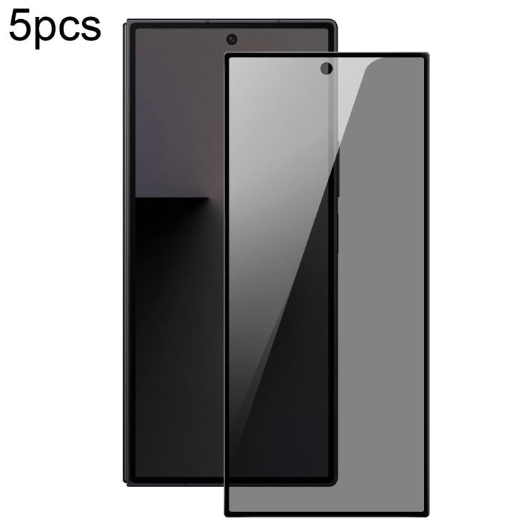 5 pezzi DUX DUCIS Pellicola in vetro temperato anti-spia HD da 0,33 mm 9H in alluminio, For Galaxy Z Fold8 5G, For Galaxy Z Fold8 Ultra 5G, For Galaxy Z Flip8 5G
