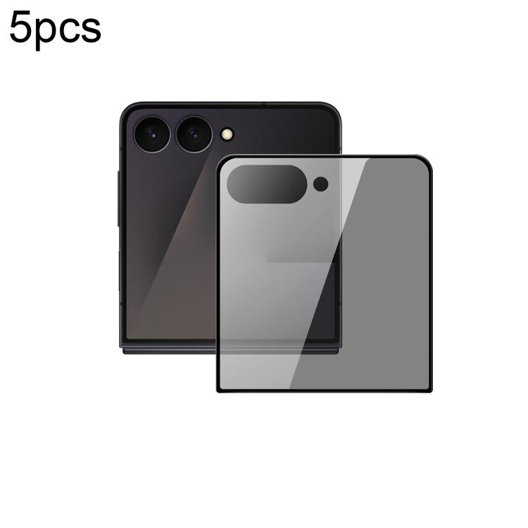 5 pezzi DUX DUCIS Pellicola in vetro temperato anti-spia HD da 0,33 mm 9H in alluminio, For Galaxy Z Fold8 5G, For Galaxy Z Fold8 Ultra 5G, For Galaxy Z Flip8 5G
