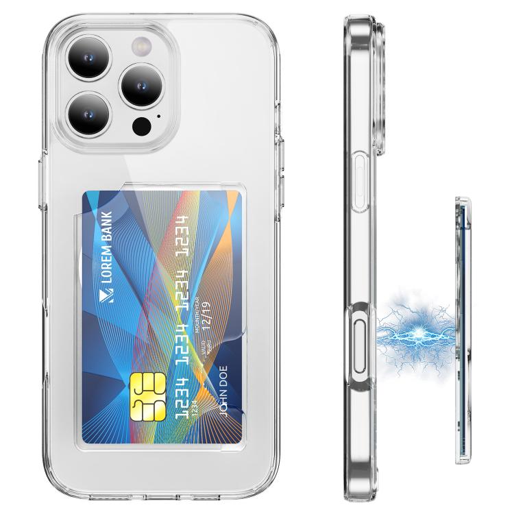 Portafoglio sottile magnetico con caricamento laterale per carte di credito e