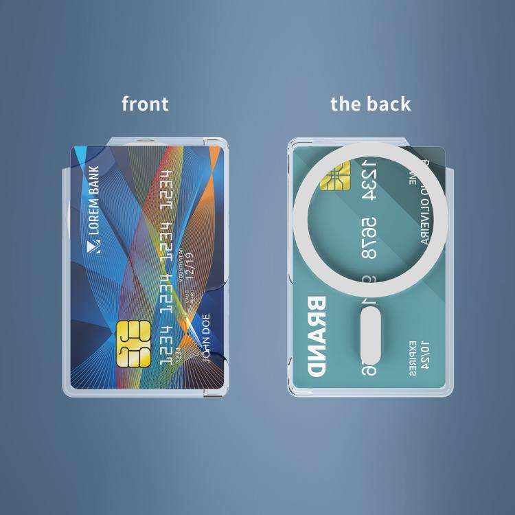 Portafoglio sottile magnetico con caricamento laterale per carte di credito e