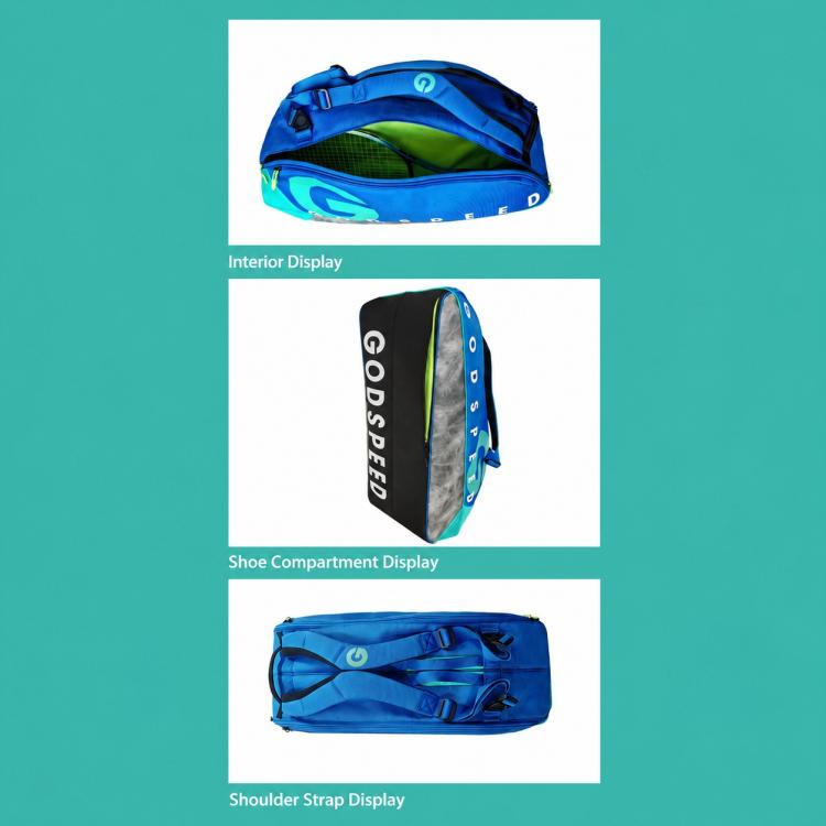 Borsa sportiva GODSPEED di grande capacità per racchette da tennis e badminton., Aegis