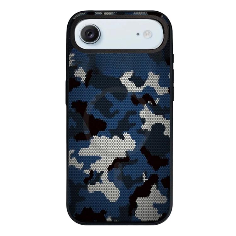 Custodia per telefono ibrida in PC e TPU con doppia chiusura magnetica e motivo mimetico a mosaico, rimovibile., For iPhone Air, For iPhone 16 Pro Max, For iPhone 16 Pro