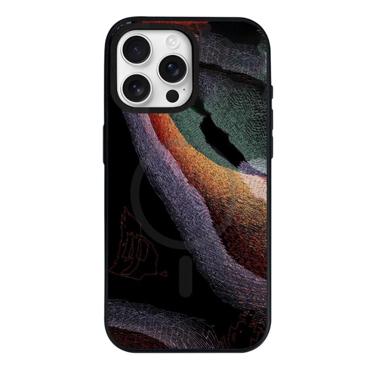 Custodia per telefono ibrida in PC e TPU con doppia chiusura magnetica e motivo mimetico a mosaico, rimovibile., For iPhone Air, For iPhone 16 Pro Max, For iPhone 16 Pro
