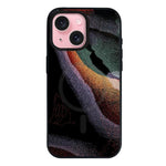 Custodia per telefono ibrida in PC e TPU con doppia chiusura magnetica e motivo mimetico a mosaico, rimovibile., For iPhone 15 Pro, For iPhone 15 Plus, For iPhone 15