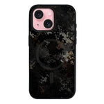 Custodia per telefono ibrida in PC e TPU con doppia chiusura magnetica e motivo mimetico a mosaico, rimovibile., For iPhone 15 Pro, For iPhone 15 Plus, For iPhone 15