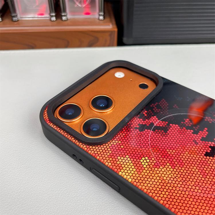 Custodia per telefono ibrida in PC e TPU con doppia chiusura magnetica e motivo mimetico a mosaico, rimovibile., For iPhone Air, For iPhone 16 Pro Max, For iPhone 16 Pro