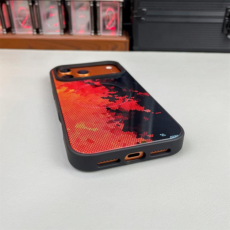 Custodia per telefono ibrida in PC e TPU con doppia chiusura magnetica e motivo mimetico a mosaico, rimovibile., For iPhone Air, For iPhone 16 Pro Max, For iPhone 16 Pro