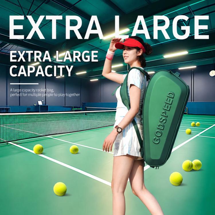 Zaino sportivo GODSPEED 3D rigido per racchette da tennis e badminton, con ampia capacità di stoccaggio., G2505