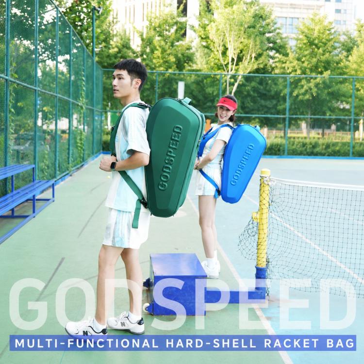 Zaino sportivo GODSPEED 3D rigido per racchette da tennis e badminton, con ampia capacità di stoccaggio., G2505