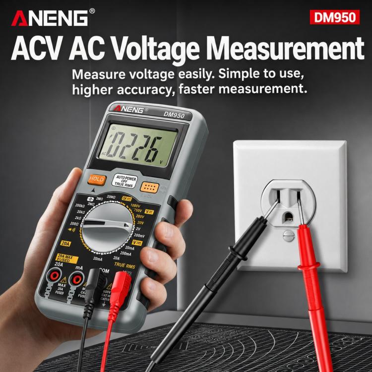 Multimetro digitale ANENG DM950 a gamma completa e resistente al calore., DM950