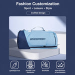 GODSPEED Borsa sportiva di grande capacità per racchette da badminton e tennis con separazione per indumenti bagnati e asciutti, G2511N