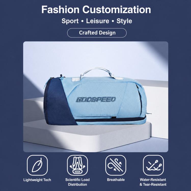 GODSPEED Borsa sportiva di grande capacità per racchette da badminton e tennis con separazione per indumenti bagnati e asciutti, G2511N