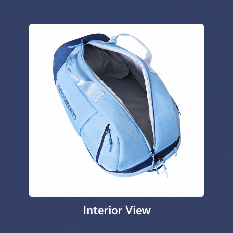 GODSPEED Borsa sportiva di grande capacità per racchette da badminton e tennis con separazione per indumenti bagnati e asciutti, G2511N