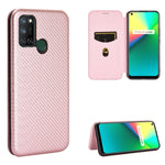 Struttura in fibra di carbonio Flip orizzontale magnetico Custodia in pelle TPU + PC + PU con slot per schede, For OPPO Realme 7i, For vivo V20 4G (Indian Version), For vivo Y73s, For Asus Zenfone Max (M2) ZB633KL