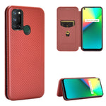 Struttura in fibra di carbonio Flip orizzontale magnetico Custodia in pelle TPU + PC + PU con slot per schede, For OPPO Realme 7i, For vivo V20 4G (Indian Version), For vivo Y73s, For Asus Zenfone Max (M2) ZB633KL