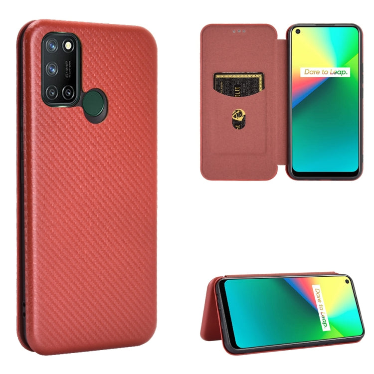 Struttura in fibra di carbonio Flip orizzontale magnetico Custodia in pelle TPU + PC + PU con slot per schede, For OPPO Realme 7i, For vivo V20 4G (Indian Version), For vivo Y73s, For Asus Zenfone Max (M2) ZB633KL