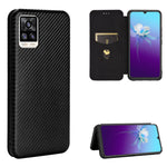 Struttura in fibra di carbonio Flip orizzontale magnetico Custodia in pelle TPU + PC + PU con slot per schede, For OPPO Realme 7i, For vivo V20 4G (Indian Version), For vivo Y73s, For Asus Zenfone Max (M2) ZB633KL