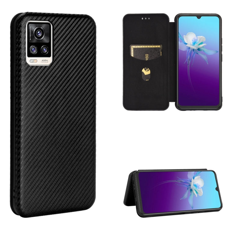 Struttura in fibra di carbonio Flip orizzontale magnetico Custodia in pelle TPU + PC + PU con slot per schede, For OPPO Realme 7i, For vivo V20 4G (Indian Version), For vivo Y73s, For Asus Zenfone Max (M2) ZB633KL