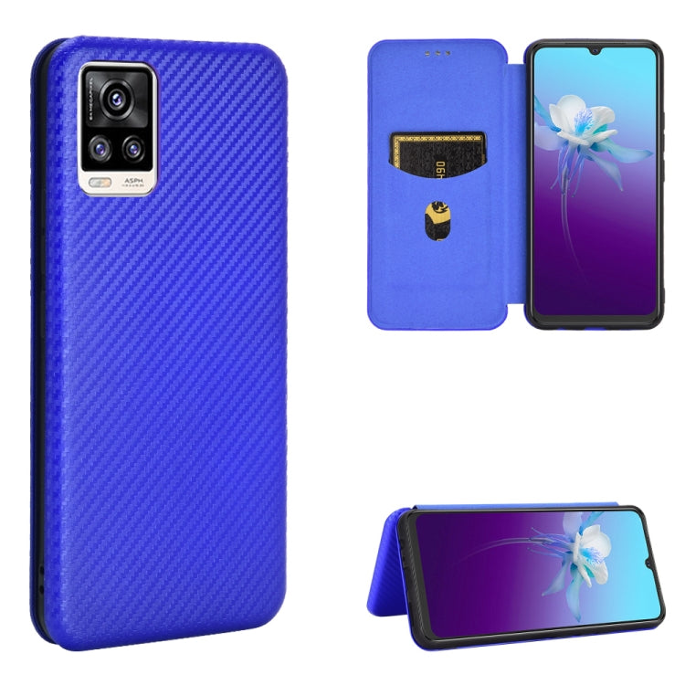 Struttura in fibra di carbonio Flip orizzontale magnetico Custodia in pelle TPU + PC + PU con slot per schede, For OPPO Realme 7i, For vivo V20 4G (Indian Version), For vivo Y73s, For Asus Zenfone Max (M2) ZB633KL