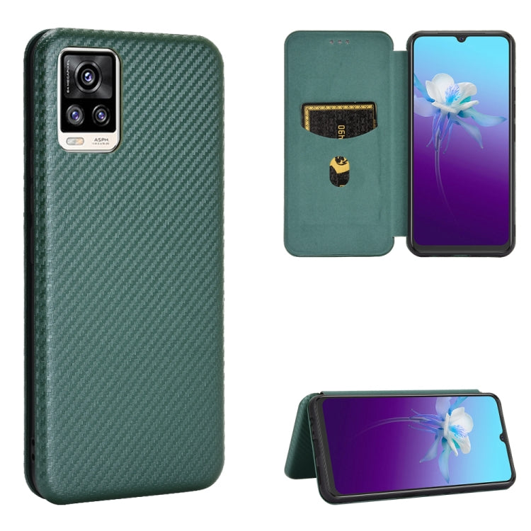 Struttura in fibra di carbonio Flip orizzontale magnetico Custodia in pelle TPU + PC + PU con slot per schede, For OPPO Realme 7i, For vivo V20 4G (Indian Version), For vivo Y73s, For Asus Zenfone Max (M2) ZB633KL
