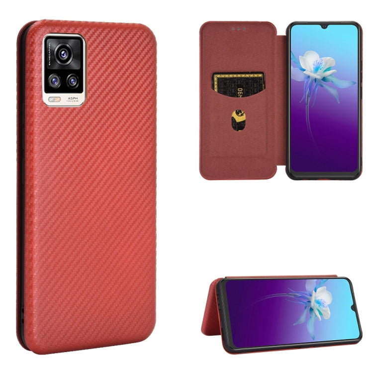 Struttura in fibra di carbonio Flip orizzontale magnetico Custodia in pelle TPU + PC + PU con slot per schede, For OPPO Realme 7i, For vivo V20 4G (Indian Version), For vivo Y73s, For Asus Zenfone Max (M2) ZB633KL
