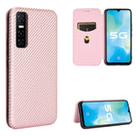 Struttura in fibra di carbonio Flip orizzontale magnetico Custodia in pelle TPU + PC + PU con slot per schede, For OPPO Realme 7i, For vivo V20 4G (Indian Version), For vivo Y73s, For Asus Zenfone Max (M2) ZB633KL