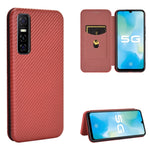 Struttura in fibra di carbonio Flip orizzontale magnetico Custodia in pelle TPU + PC + PU con slot per schede, For OPPO Realme 7i, For vivo V20 4G (Indian Version), For vivo Y73s, For Asus Zenfone Max (M2) ZB633KL
