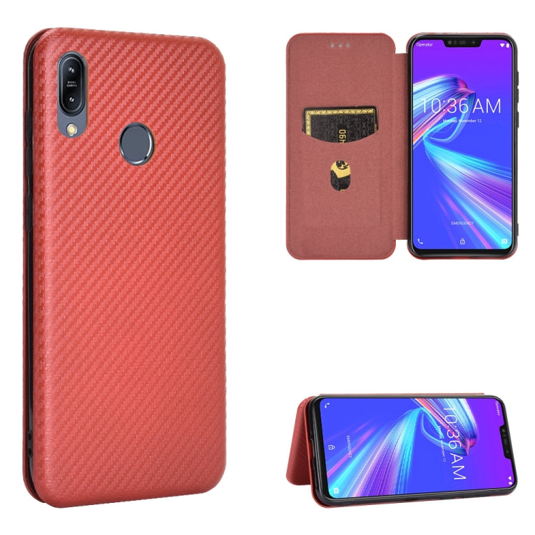 Struttura in fibra di carbonio Flip orizzontale magnetico Custodia in pelle TPU + PC + PU con slot per schede, For OPPO Realme 7i, For vivo V20 4G (Indian Version), For vivo Y73s, For Asus Zenfone Max (M2) ZB633KL