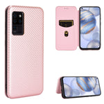 Struttura in fibra di carbonio Flip orizzontale magnetico Custodia in pelle TPU + PC + PU con slot per schede, For Nokia 3.4, For Oukitel C21