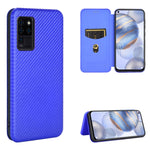 Struttura in fibra di carbonio Flip orizzontale magnetico Custodia in pelle TPU + PC + PU con slot per schede, For Nokia 3.4, For Oukitel C21