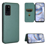 Struttura in fibra di carbonio Flip orizzontale magnetico Custodia in pelle TPU + PC + PU con slot per schede, For Nokia 3.4, For Oukitel C21