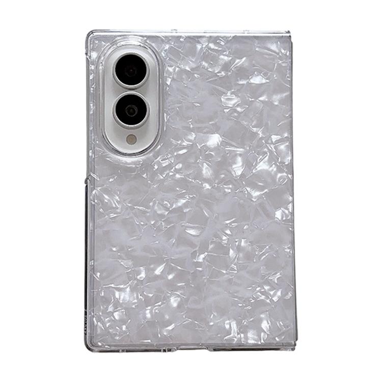 Custodia per telefono con texture a conchiglia perlata, For Galaxy Z Fold8 5G