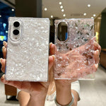 Custodia per telefono con texture a conchiglia perlata, For Galaxy Z Fold8 5G