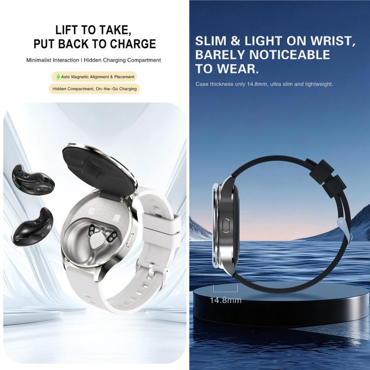 X10 Pro Smart Watch & Sleep TWS Earphones, 1.45 inch Screen, Support Bluetooth Call / Heart Rate